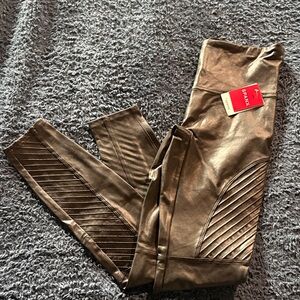 SPANX Metallic Bronze Leggings